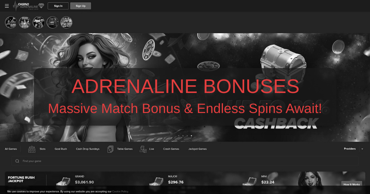 Adrenaline Casino Bonus USA 2026 | Best Casino Bonuses Review